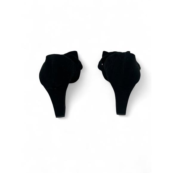 CHIE by CHIE MIHARA 39 / 9 mary jane pumps suede Bows Heels Black Block Heel - Picture 8 of 8